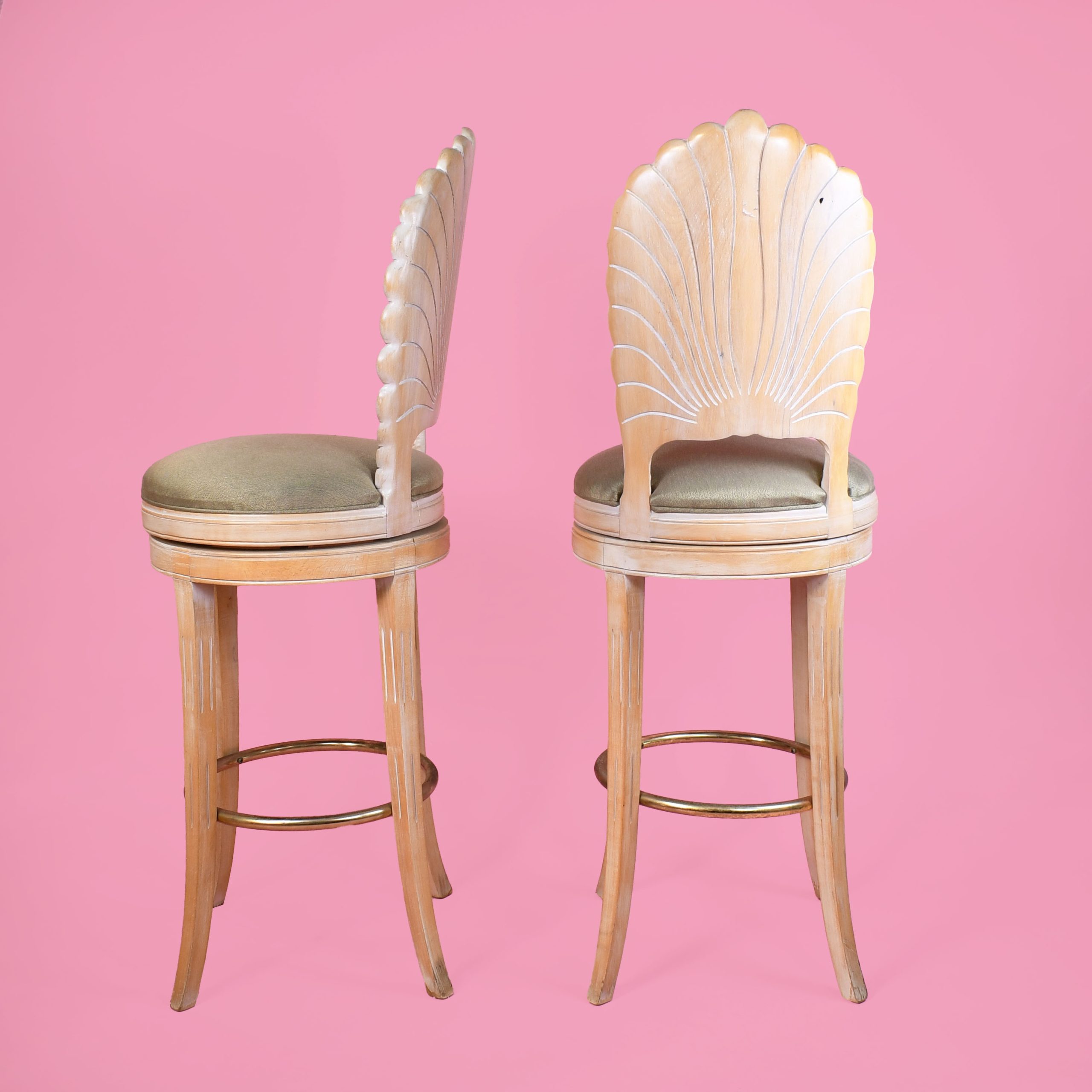 Pair of Italian Grotto Bar Stools