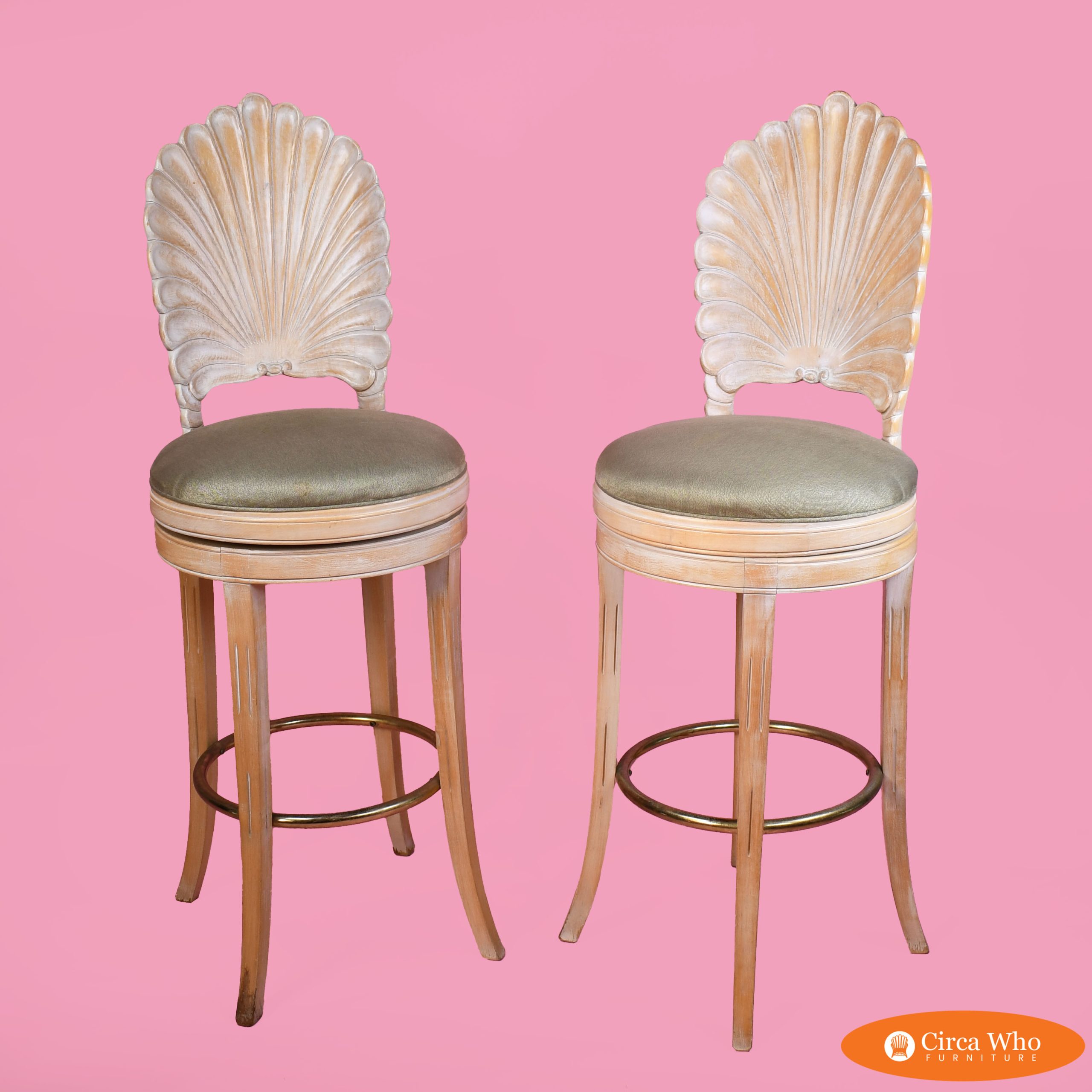 Pair of Italian Grotto Bar Stools