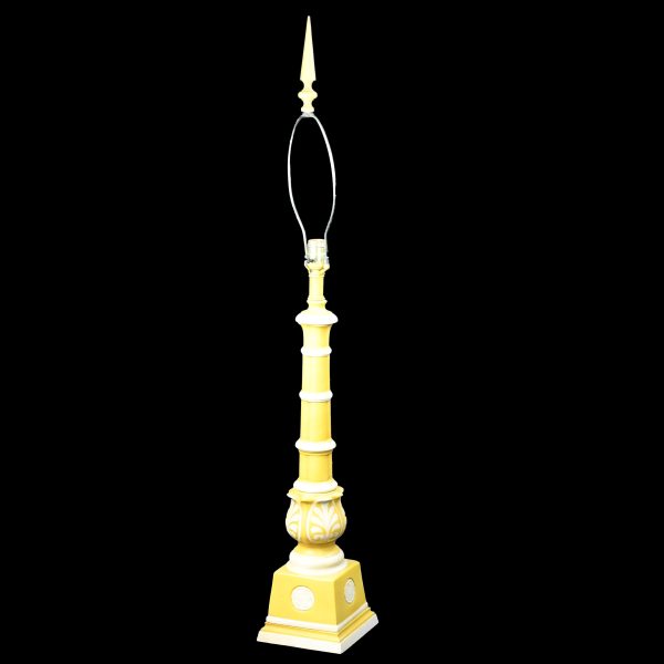 Pair of Large Faux Bamboo Handpainted Table Lamps