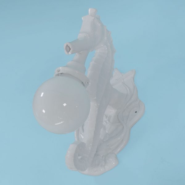 Pair of Large Seahorses Outdoor Sconces