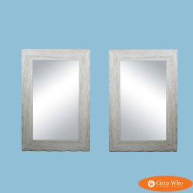 Pair of Limestone Mirrors