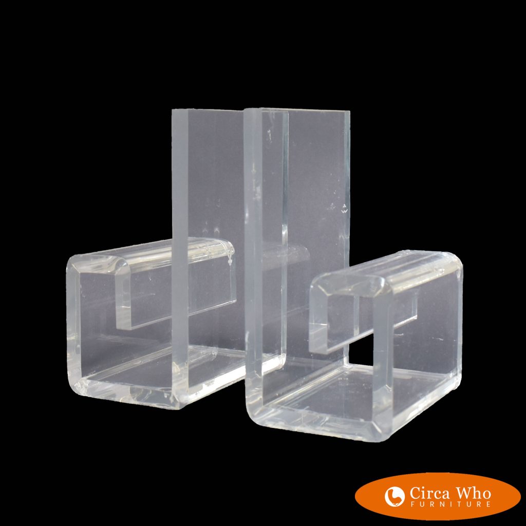 Pair of Lucite Book Ends