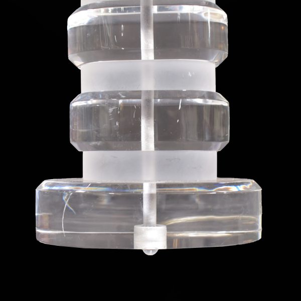 Pair of Lucite Stacked Table Lamps