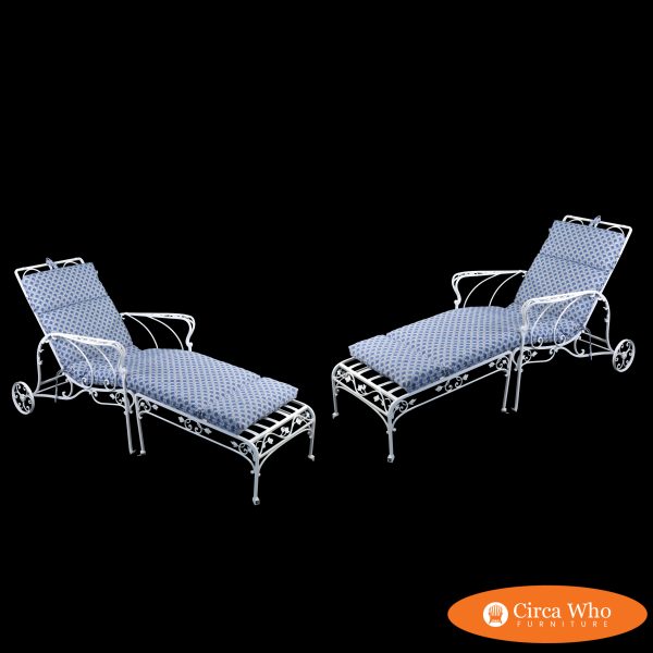 Pair of MCM Iron Lounge Chairs