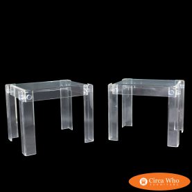 Pair of MCM Lucite Side Tables