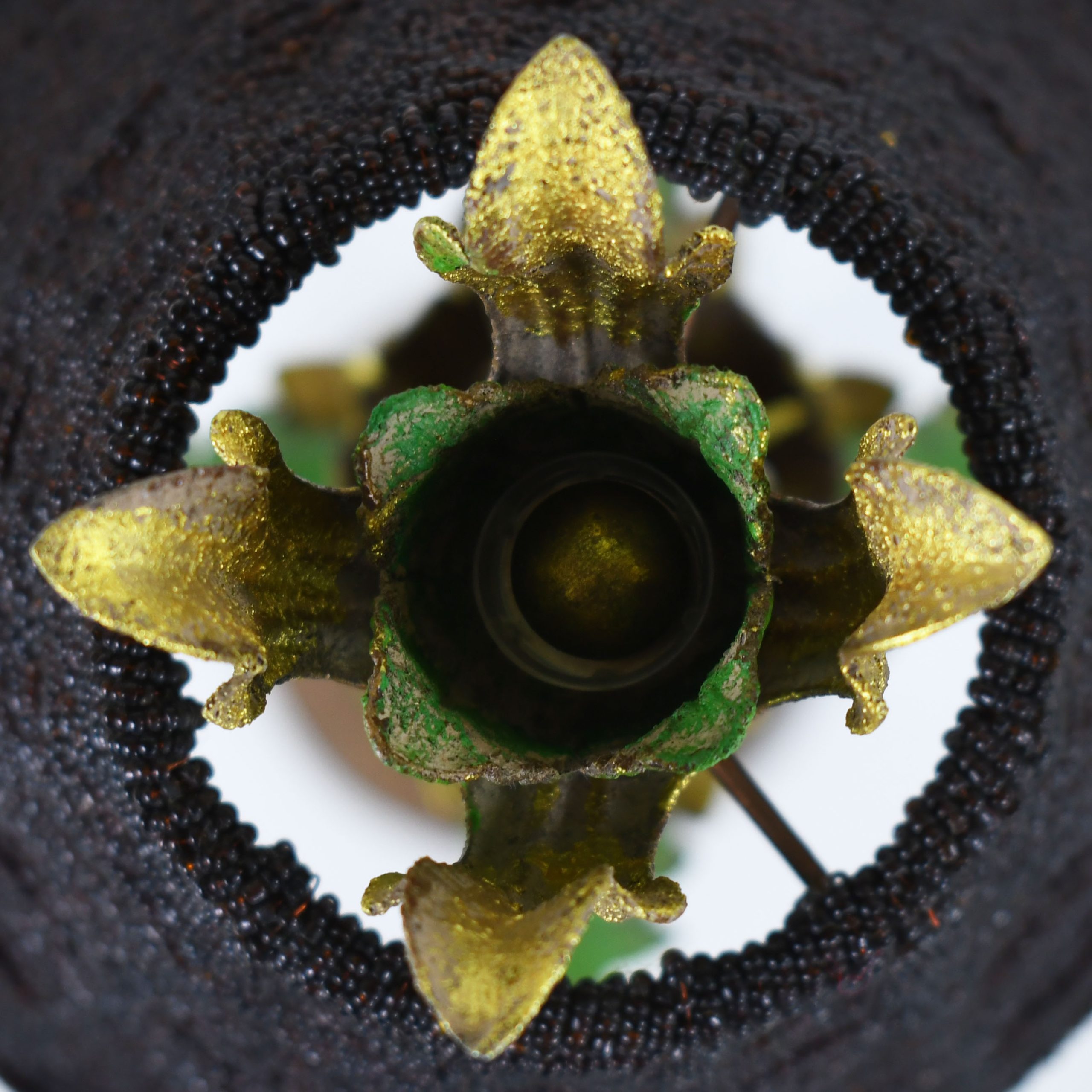 Pair of MCM Ornamental Floral Table Lamps by John Richards