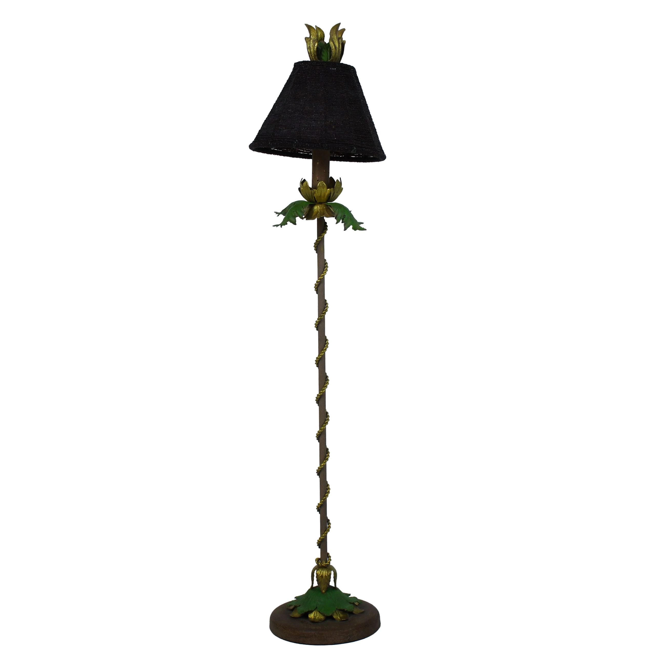 Pair of MCM Ornamental Floral Table Lamps by John Richards