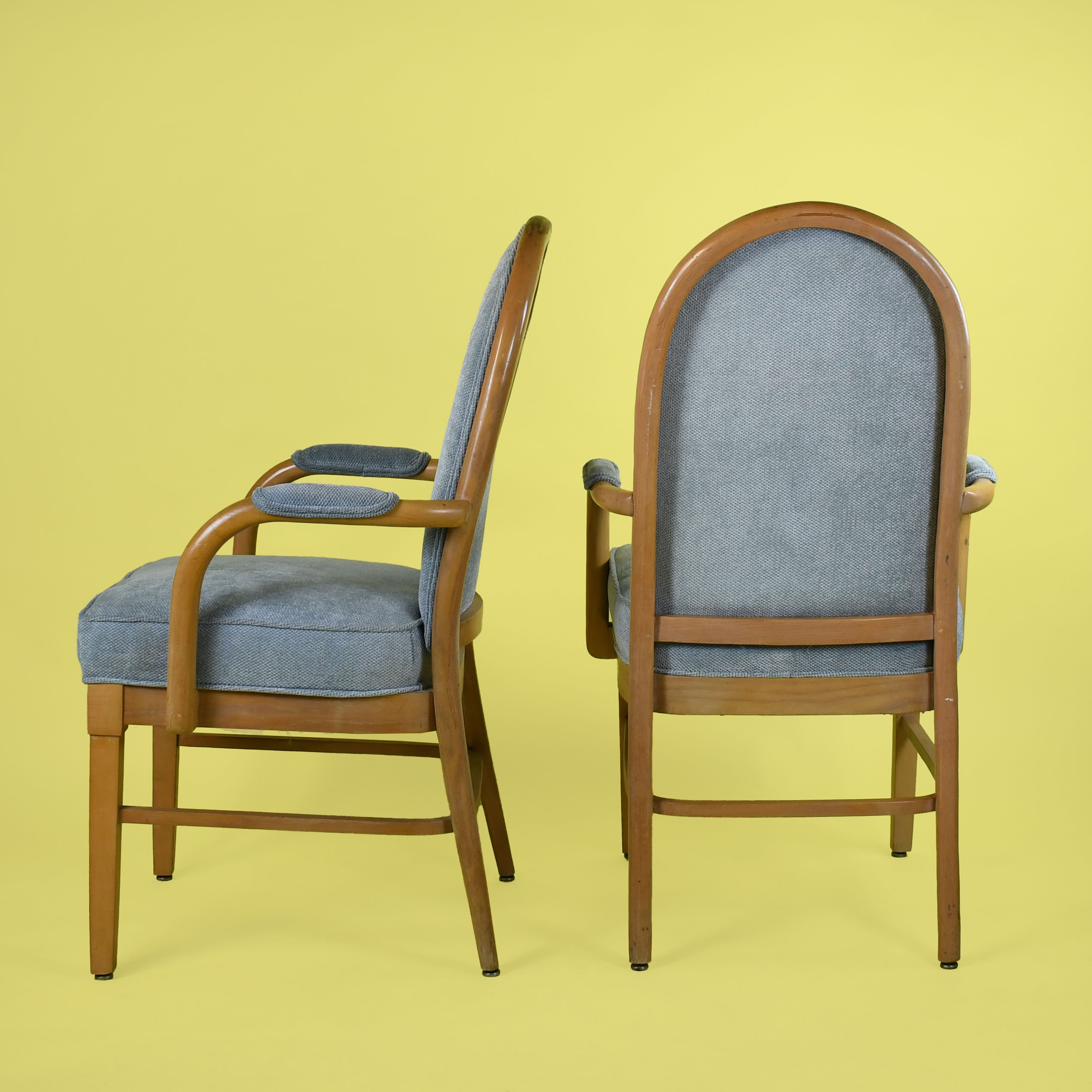 Pair of MCM Upholstered Dining Chairs