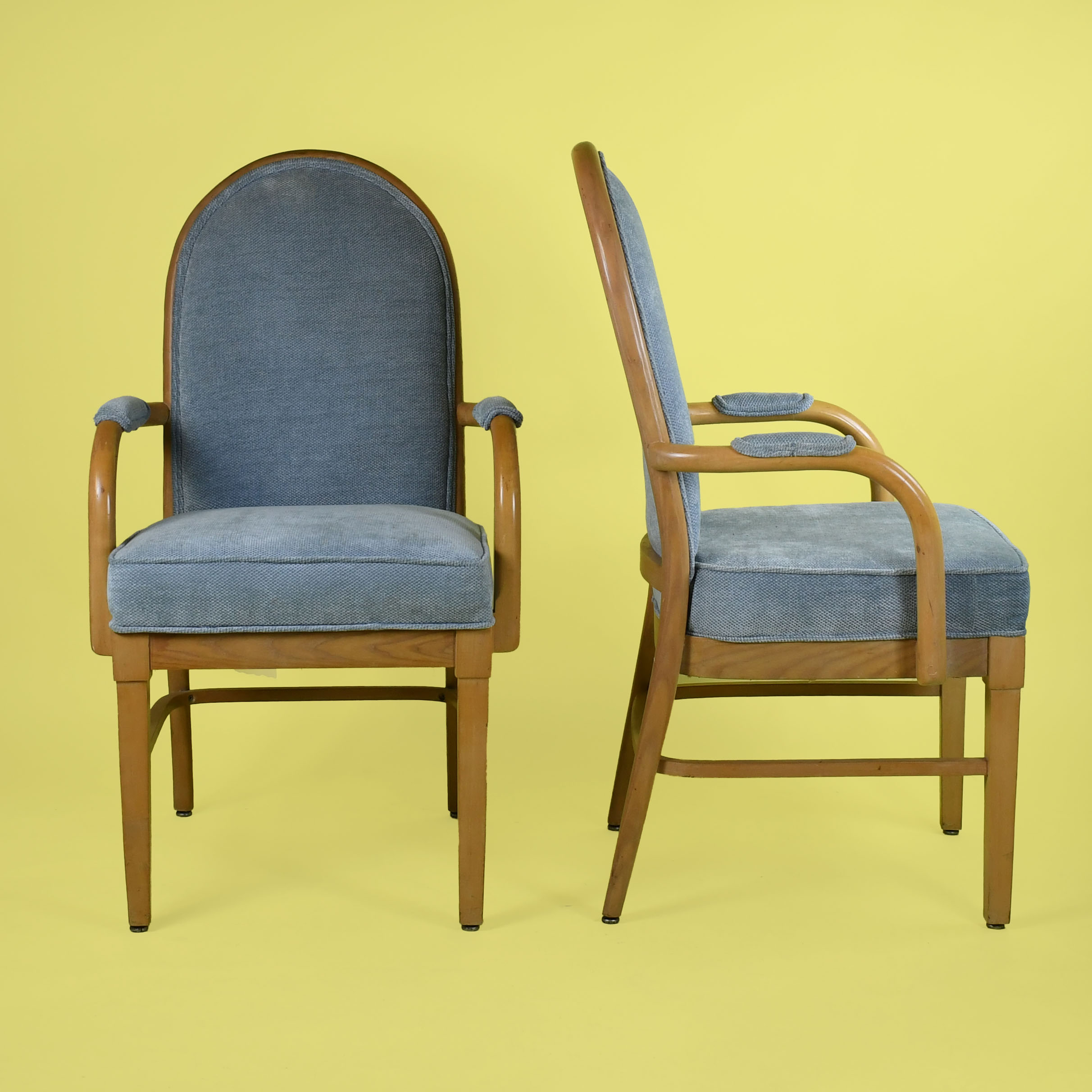 Pair of MCM Upholstered Dining Chairs