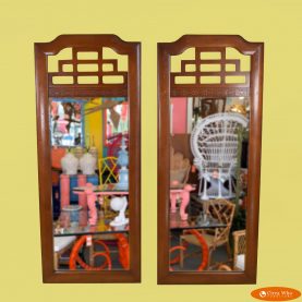 Pair of Mandarin Fretwork Mirror