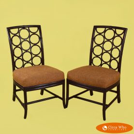 Pair of McGuire Dining Chairs by Laura Kirar