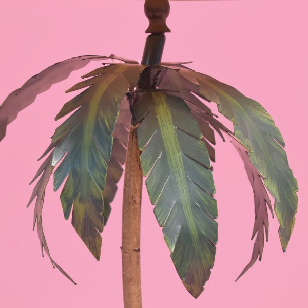 Pair of Metal Palm Tree Table Lamps