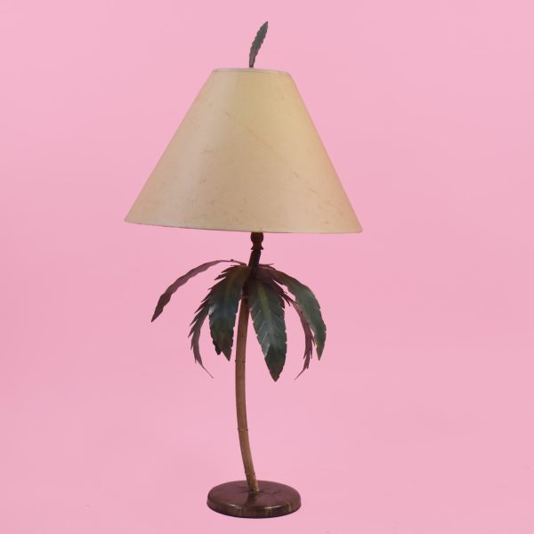 Pair of Metal Palm Tree Table Lamps