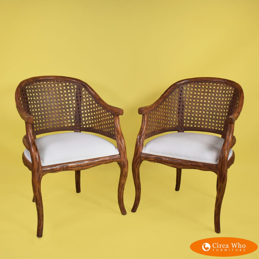 Pair of Mid Century Barrel Chairs | Circa Who