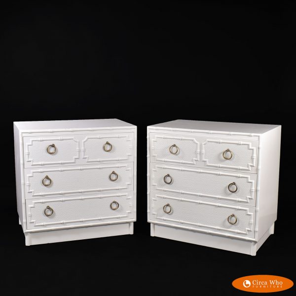 Pair of Omega White Chests