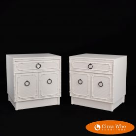 Pair of Omega White Nightstands