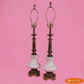 Pair of Pagoda Lamps By Stiffel