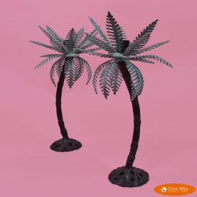 Pair of Palm Tree Candle Holder