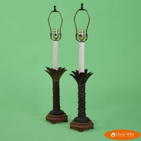 pair of Palm Tree Table Lamp