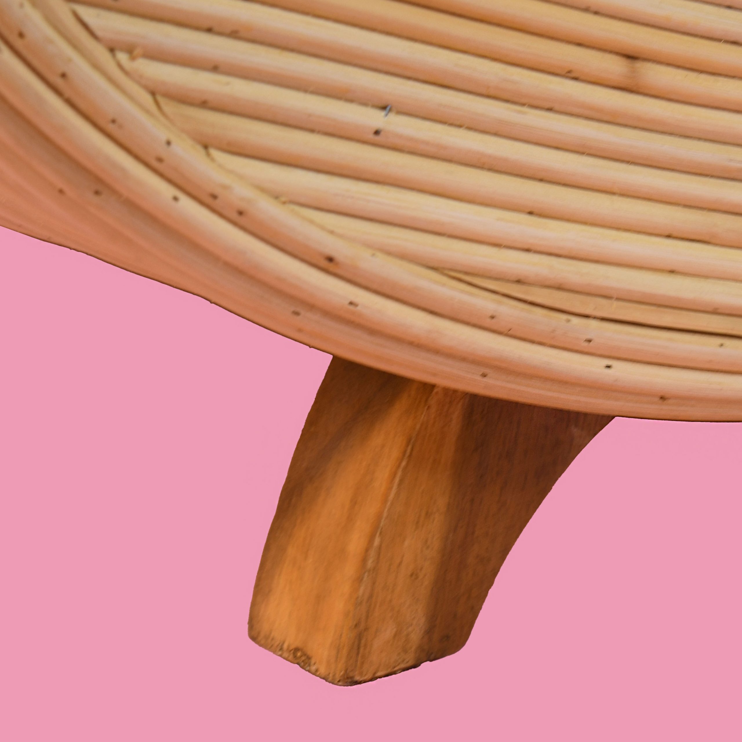 Pair of Pencil Reed Sculptural Slipper Chairs