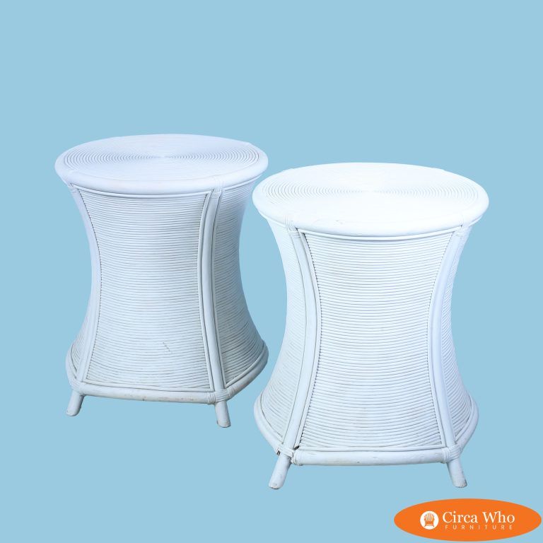 Pair of Pencil Reed Tall Tables