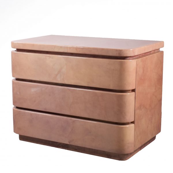 Pair of Pink Parchment Chests