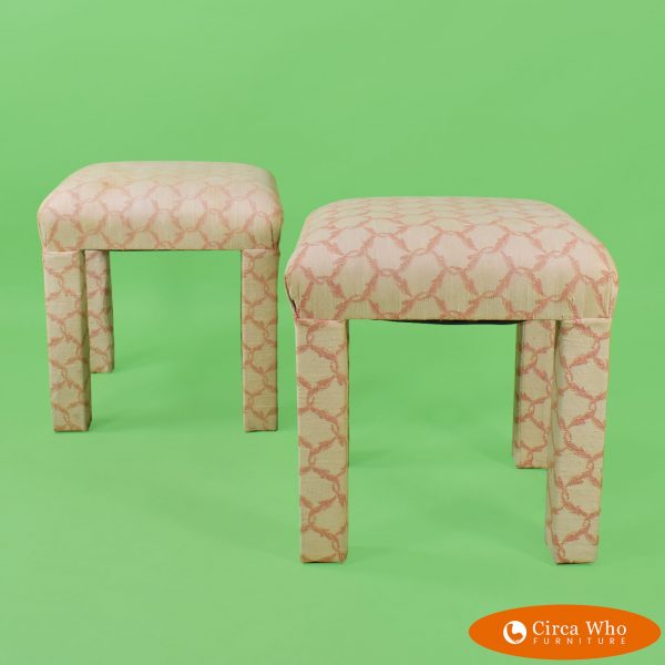 Pair of Pink Parsons Benches