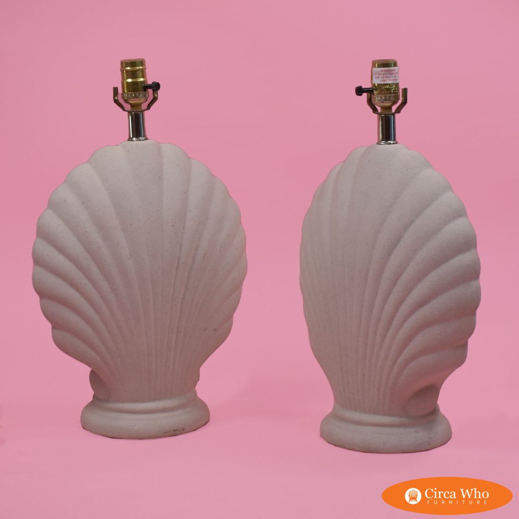 Pair of Plaster Shell Table Lamps
