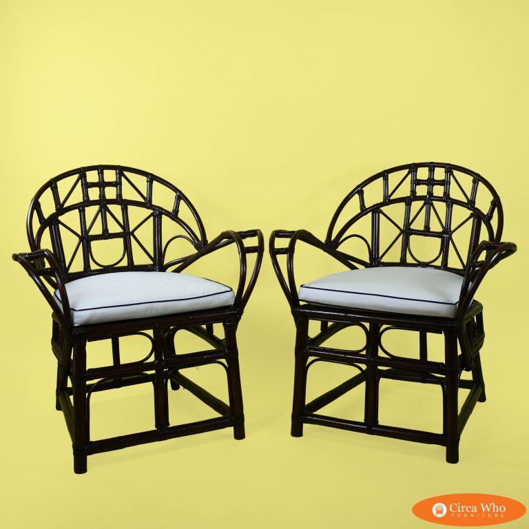 Pair of Rattan Butterfly Chairs B3524