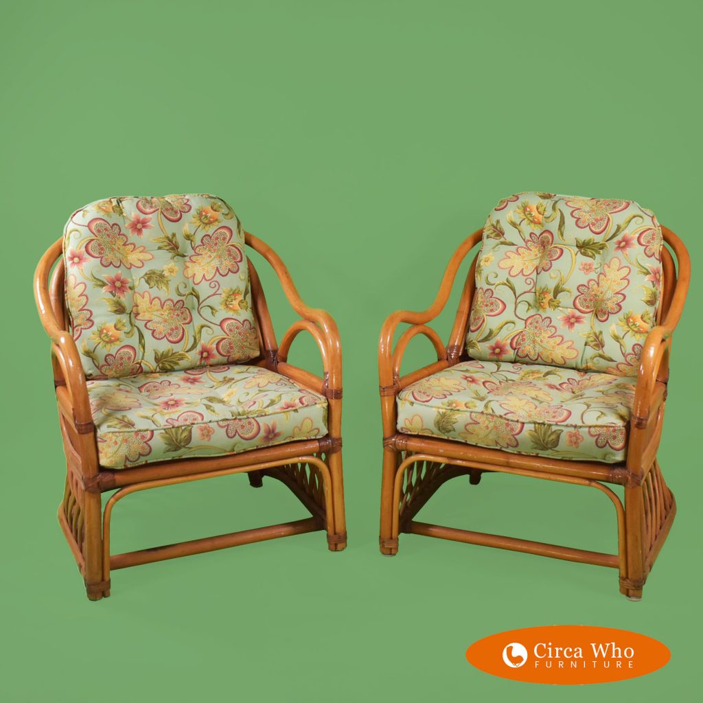 pair of rattan chairs
