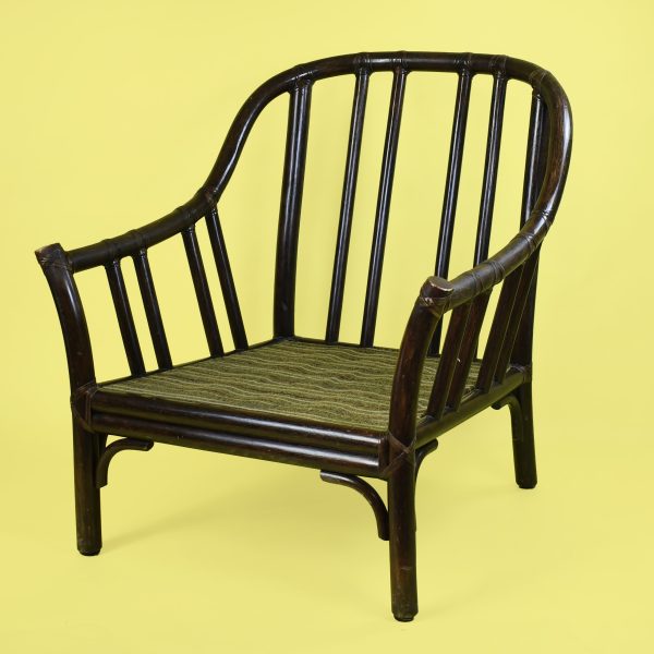 Pair of Rattan Lounge Chairs and Ottomans by McGuire - Image 3