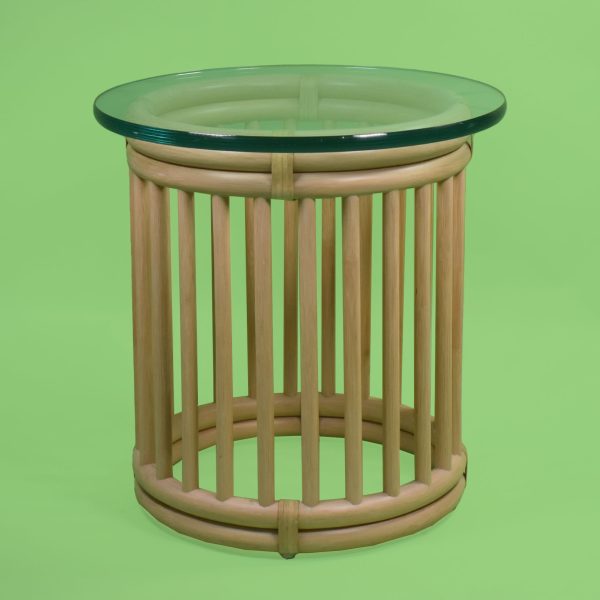 Pair of Rattan Olko Style Side Tables
