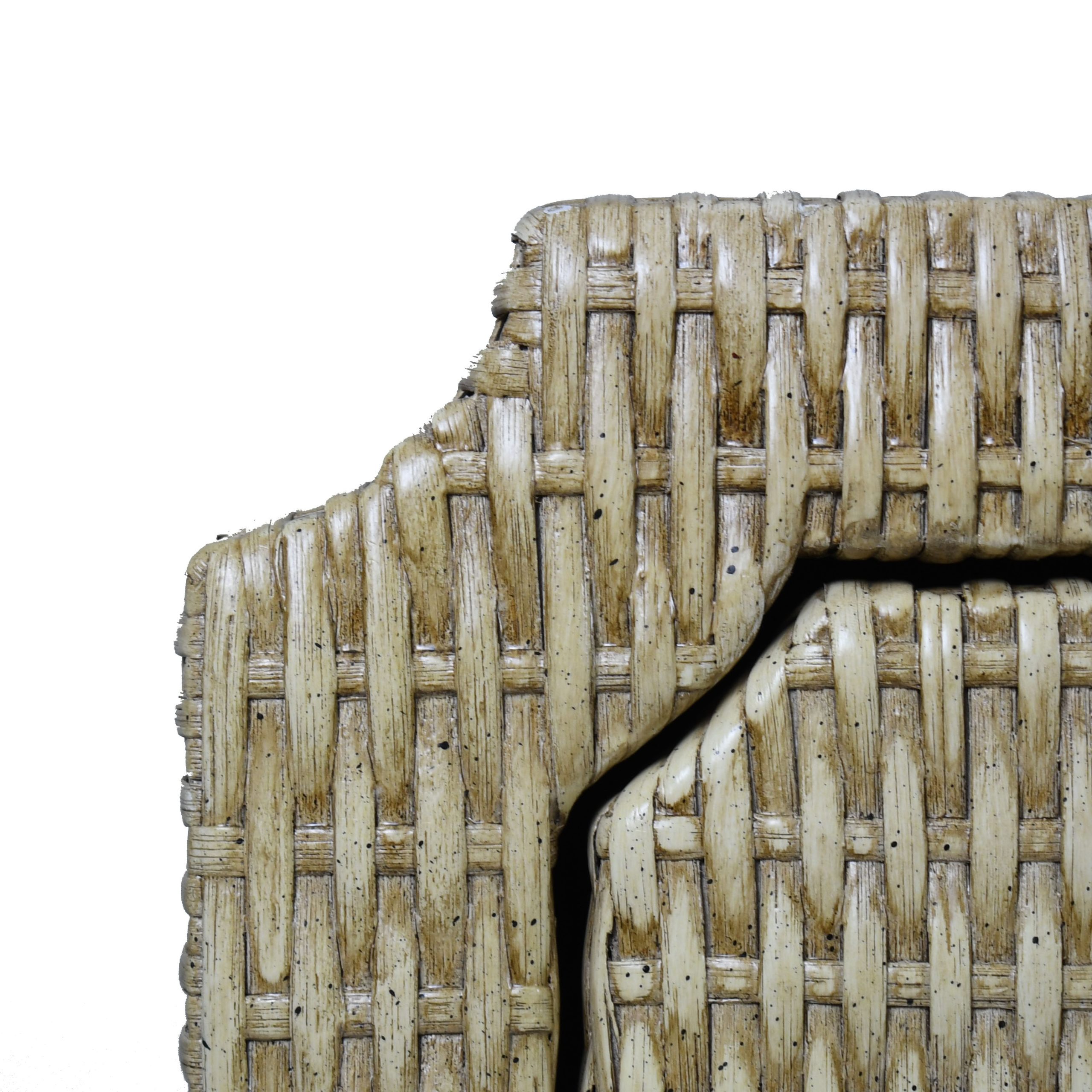 Pair of Rattan Wrapped Pagoda Nightstands