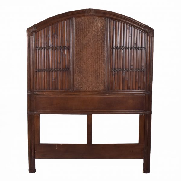 Pair of Rattan and Split Bamboo Twin Headboards