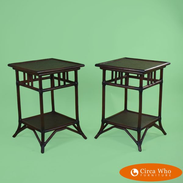 Pair of Rattan end Tables