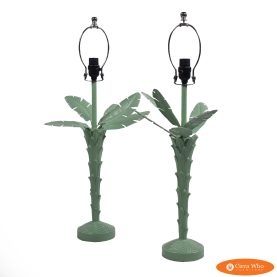 Pair of Serge Roche Green Table Lamps