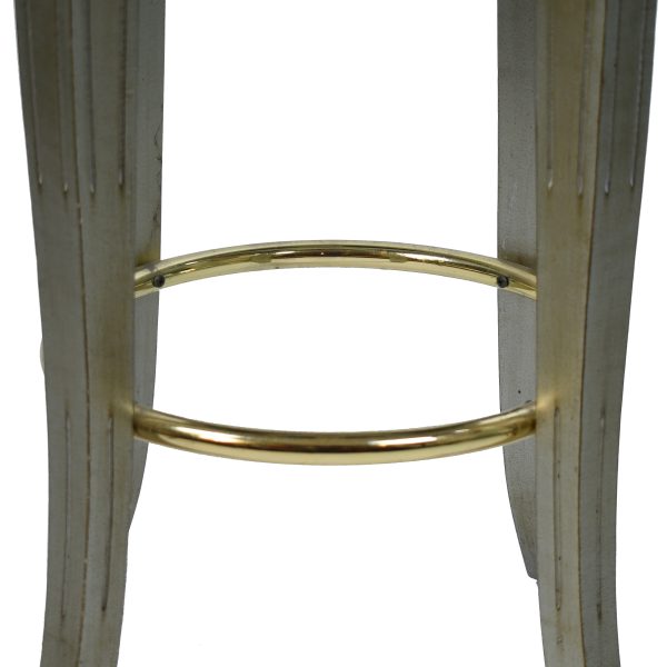 Pair of Silver Leafed Grotto Swivel Barstools