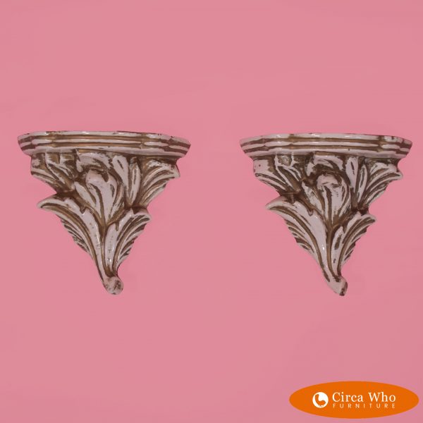 Pair of Small Ceramic Wall Sconces