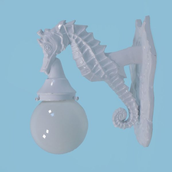 Pair of Small Seahorses Outdoor Sconces