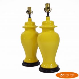 Pair of Small Yellow Lamps