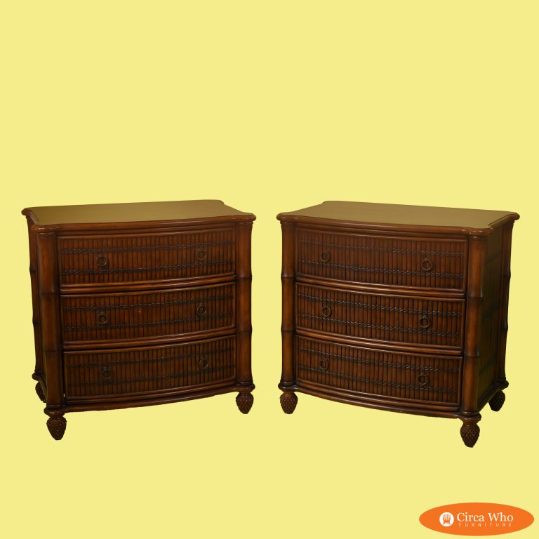Pair of Split Bamboo Chests