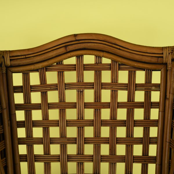 Pair of Split Bamboo and Pencil Reed Lounge Chairs