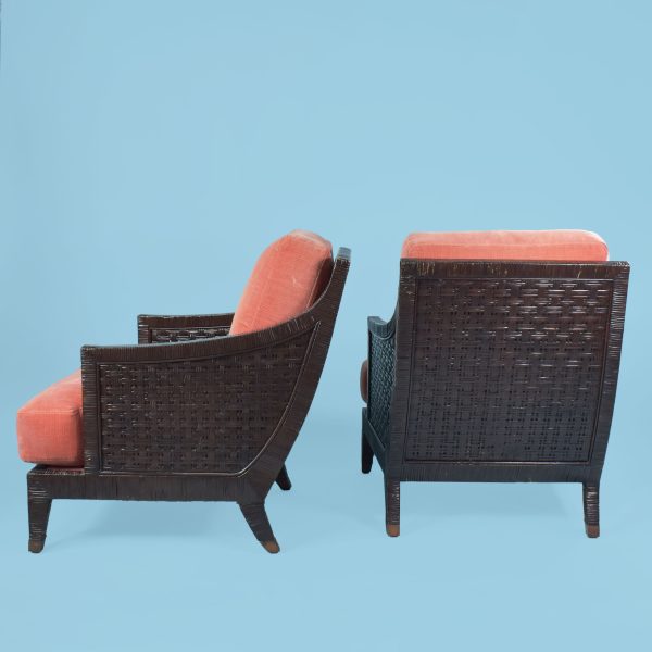 Pair of St Germain Lounge Chairs by McGuire