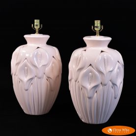Pair of Tulip Ceramic Table Lamps
