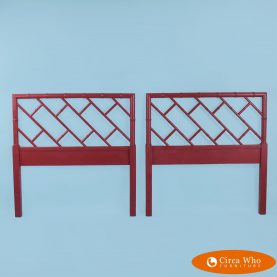 Pair of Twin Chippendale Headboards