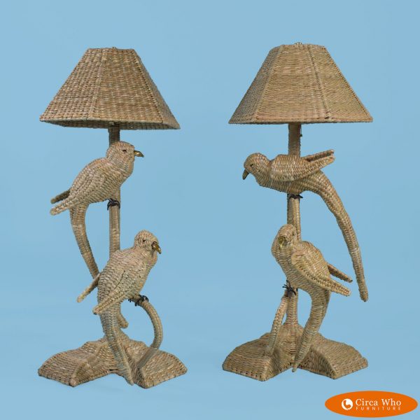 pair of Two Quetzales Table Lamps