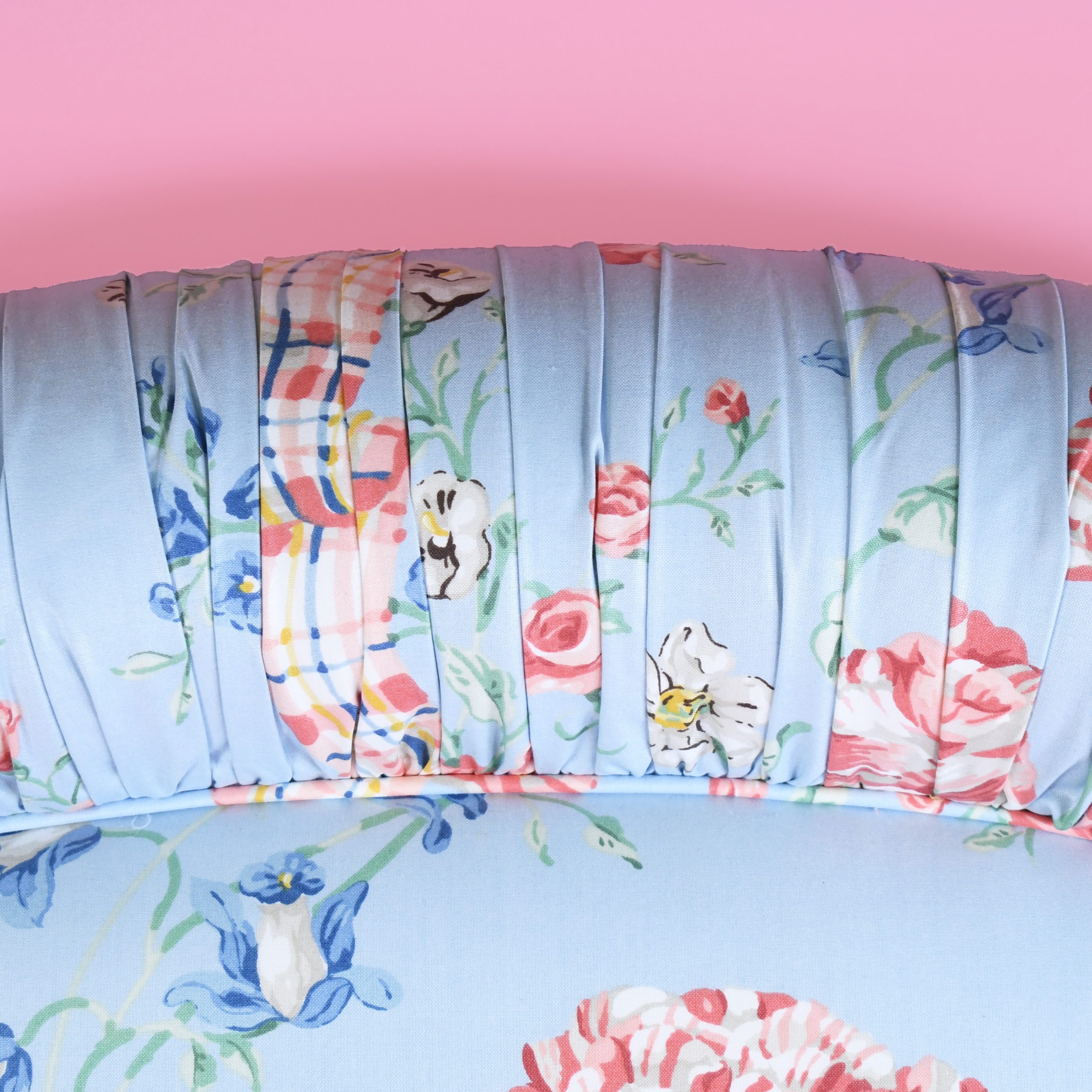 Pair of Upholstered Blue Twin Headboards
