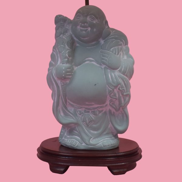 Pair of Vintage Laughing Buddha Table Lamps