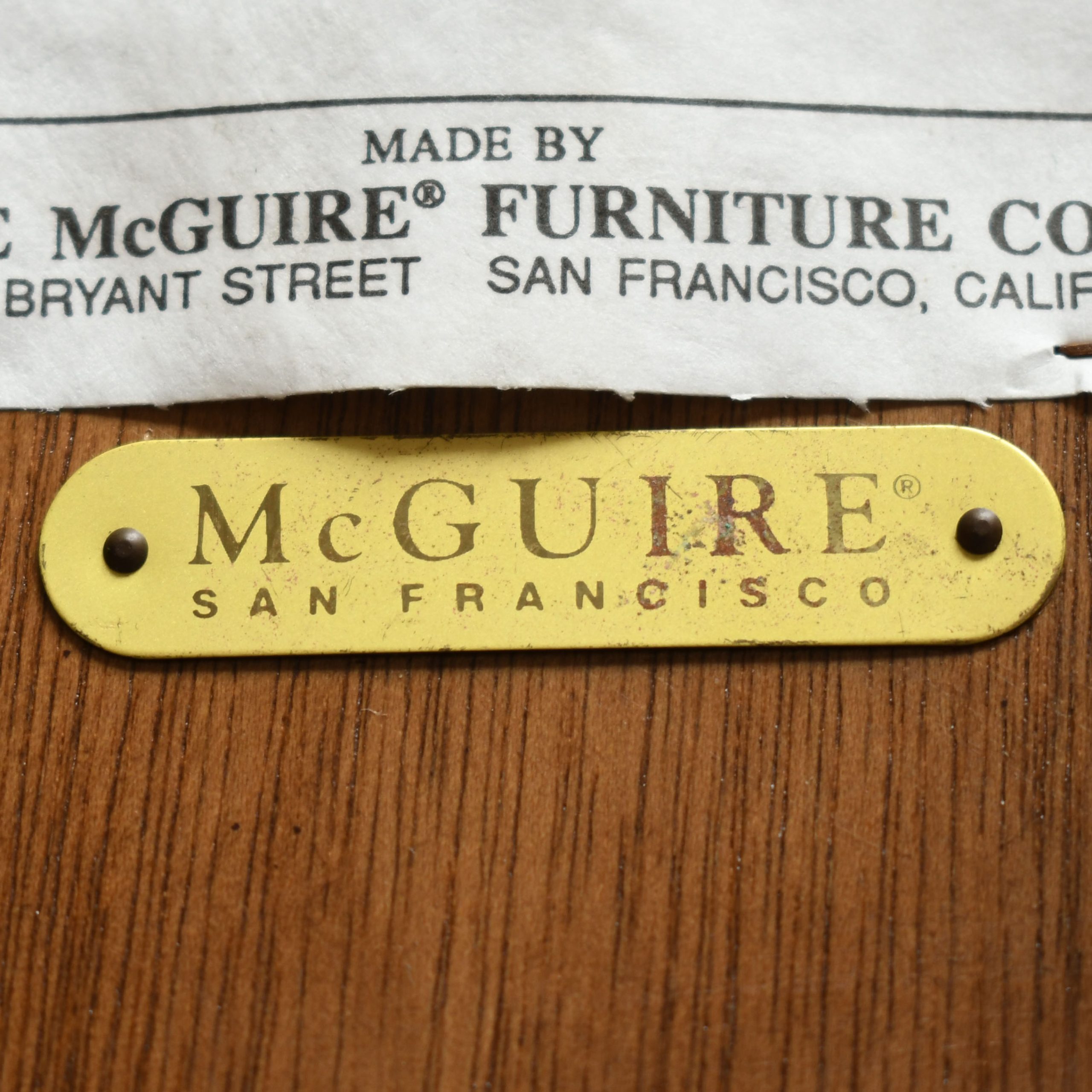 Pair of Vintage Leather Strap McGuire Counter Stools