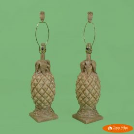 Pair of Vintage Pineapple Table Lamps